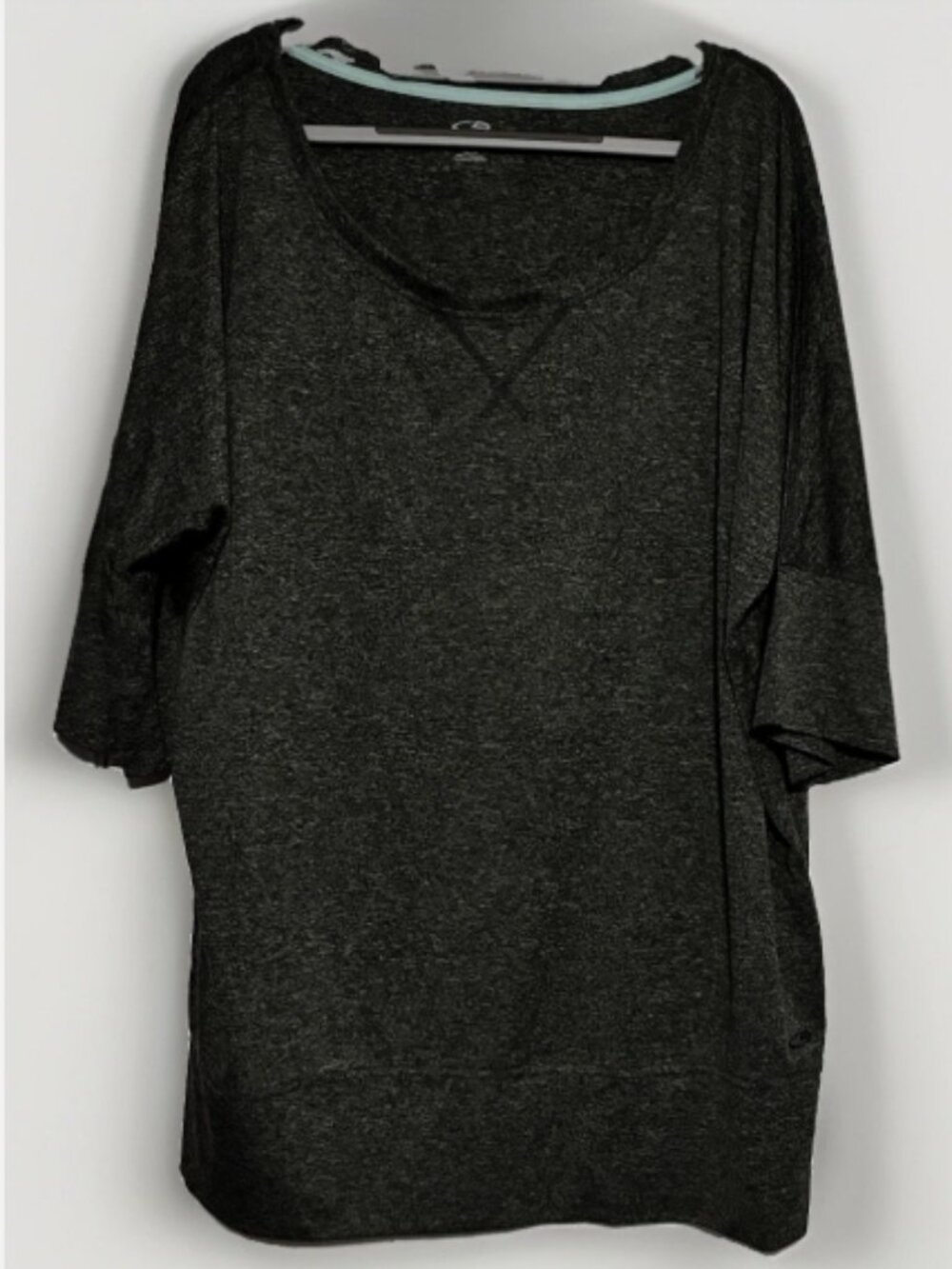 C9 by Champion Womens XL Gray 3/4 Sleeve T-Shirt Stretch Casual Athletic Top